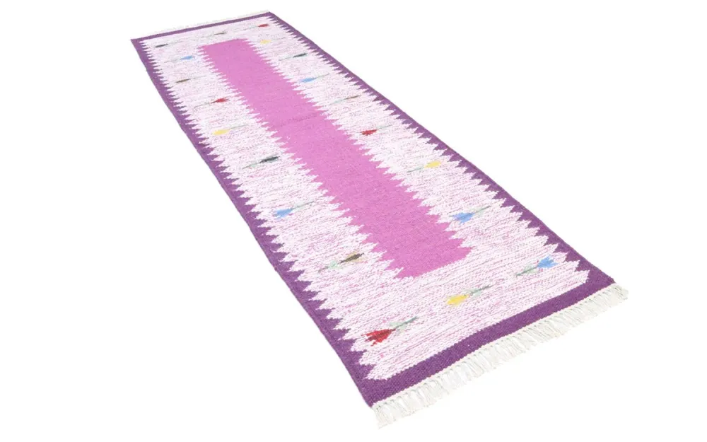 Løper Kelim teppe - Trendy - 250 x 80 cm - lilla