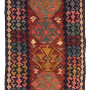 Løper Kelimteppe - Gammelt - 230 x 110 cm - flerfarget
