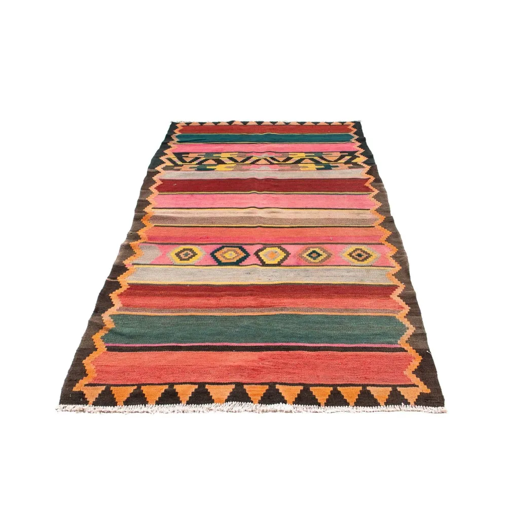Løper Kelimteppe - Gammelt - 250 x 120 cm - flerfarget