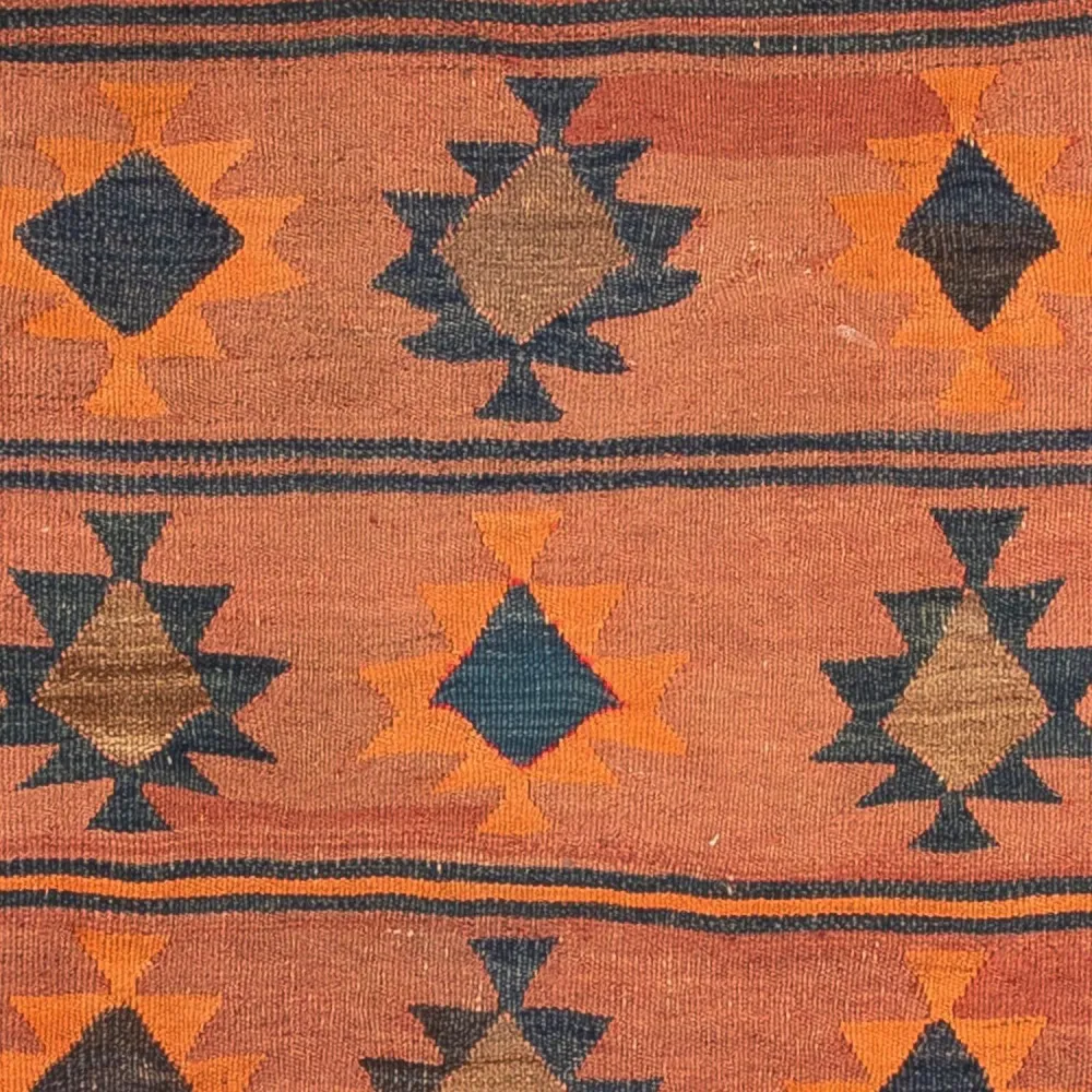 Løper Kelimteppe - Gammelt - 260 x 140 cm - flerfarget