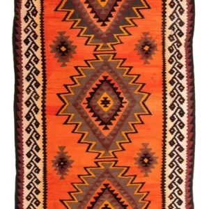 Løper Kelimteppe - Gammelt - 265 x 145 cm - flerfarget