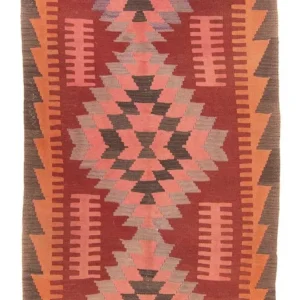 Løper Kelimteppe - Gammelt - 270 x 110 cm - flerfarget