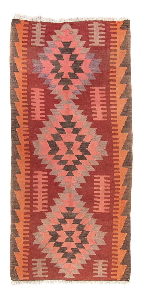 Løper Kelimteppe - Gammelt - 270 x 110 cm - flerfarget