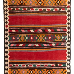 Løper Kelimteppe - Gammelt - 270 x 145 cm - flerfarget