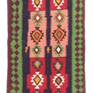 Løper Kelimteppe - Gammelt - 275 x 110 cm - flerfarget