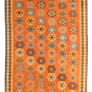 Løper Kelimteppe - Gammelt - 290 x 140 cm - flerfarget