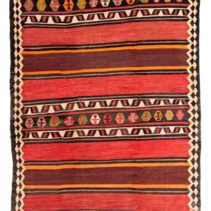 Løper Kelimteppe - Gammelt - 300 x 145 cm - flerfarget