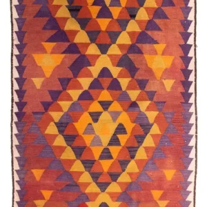 Løper Kelimteppe - Gammelt - 310 x 150 cm - flerfarget