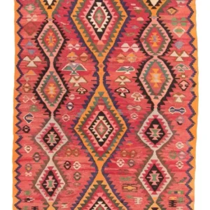 Løper Kelimteppe - Gammelt - 310 x 165 cm - flerfarget