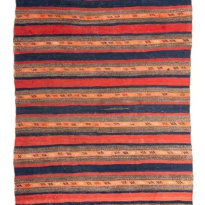 Løper Kelimteppe - Gammelt - 312 x 142 cm - flerfarget