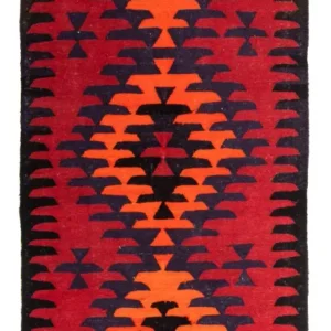 Løper Kelimteppe - Gammelt - 320 x 120 cm - flerfarget