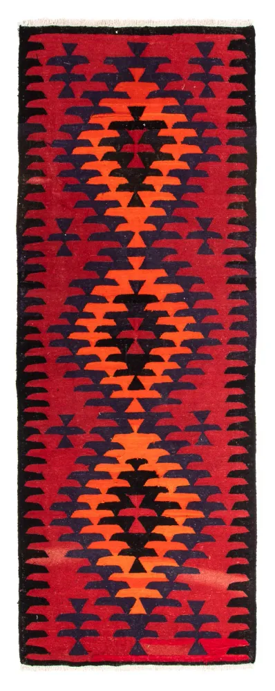 Løper Kelimteppe - Gammelt - 320 x 120 cm - flerfarget