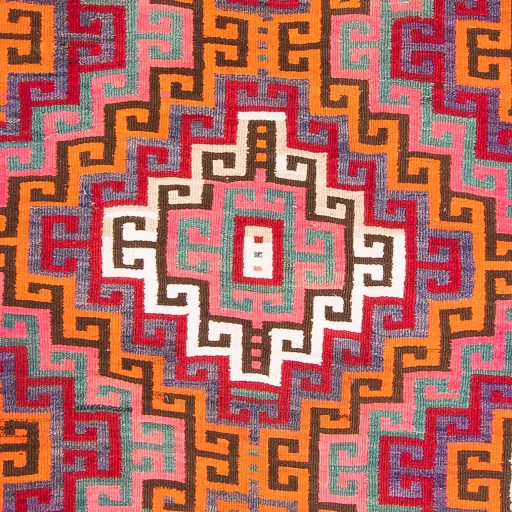 Løper Kelimteppe - Gammelt - 320 x 135 cm - flerfarget