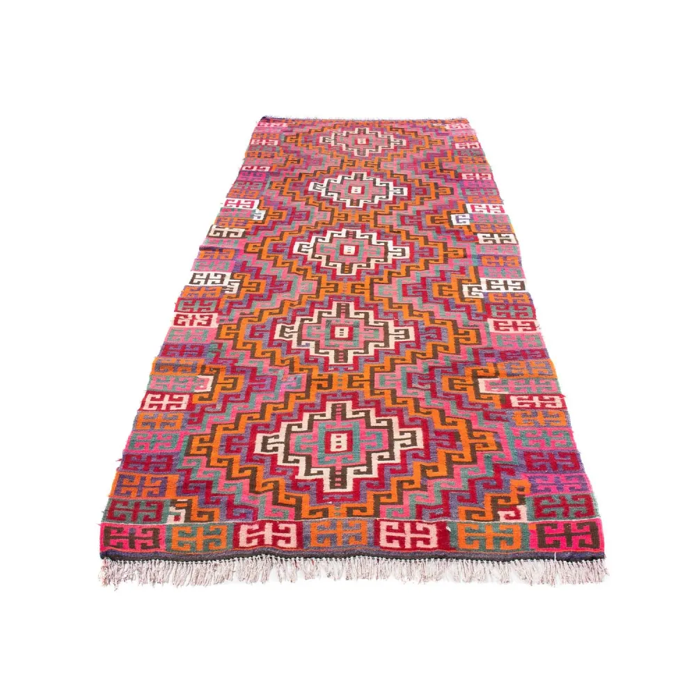 Løper Kelimteppe - Gammelt - 320 x 135 cm - flerfarget