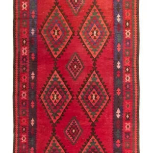 Løper Kelimteppe - Gammelt - 325 x 118 cm - flerfarget