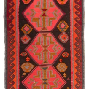 Løper Kelimteppe - Gammelt - 325 x 140 cm - flerfarget