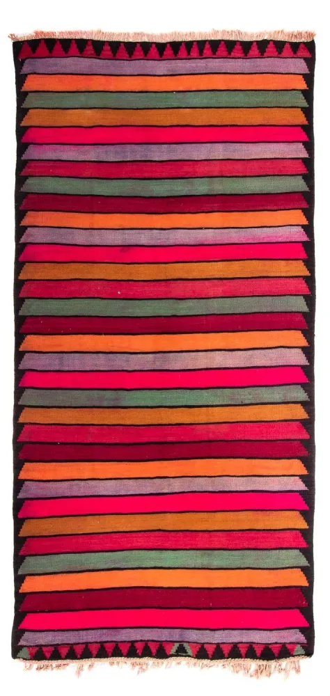 Løper Kelimteppe - Gammelt - 330 x 150 cm - flerfarget