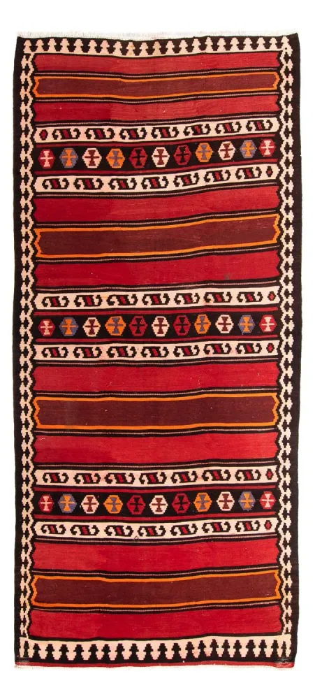 Løper Kelimteppe - Gammelt - 330 x 150 cm - flerfarget