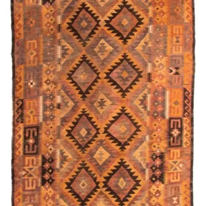 Løper Kelimteppe - Gammelt - 330 x 190 cm - flerfarget