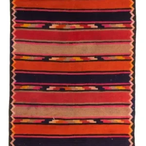 Løper Kelimteppe - Gammelt - 340 x 125 cm - flerfarget