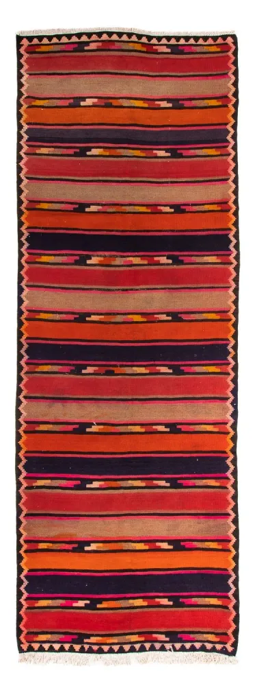 Løper Kelimteppe - Gammelt - 340 x 125 cm - flerfarget