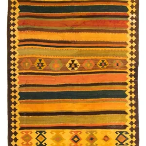 Løper Kelimteppe - Gammelt - 355 x 160 cm - flerfarget