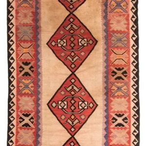 Løper Kelimteppe - Gammelt - 360 x 155 cm - flerfarget