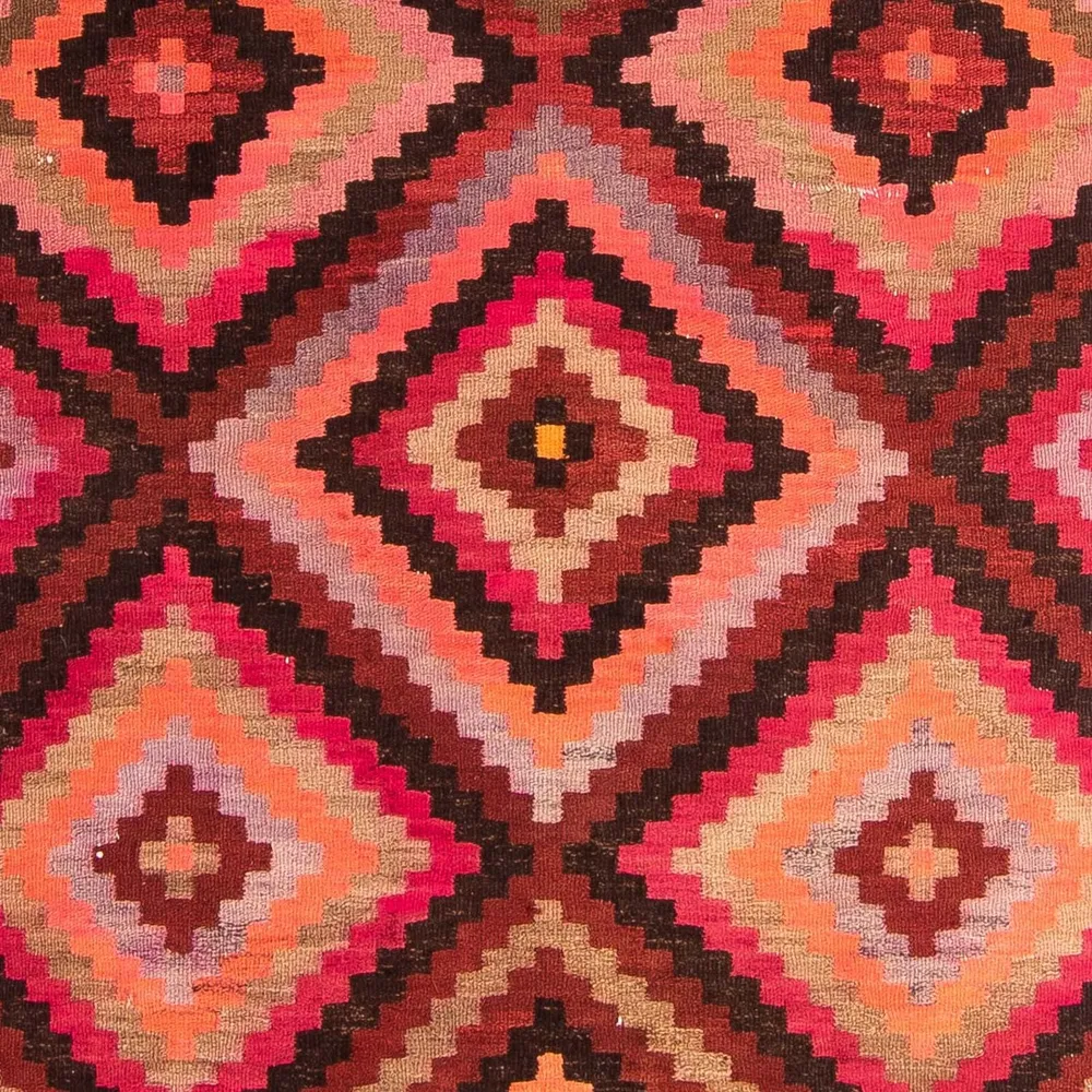Løper Kelimteppe - Gammelt - 370 x 140 cm - flerfarget