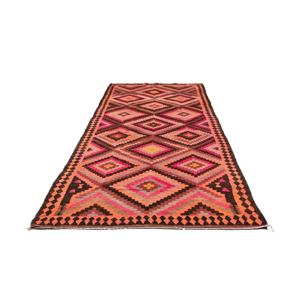 Løper Kelimteppe - Gammelt - 370 x 140 cm - flerfarget