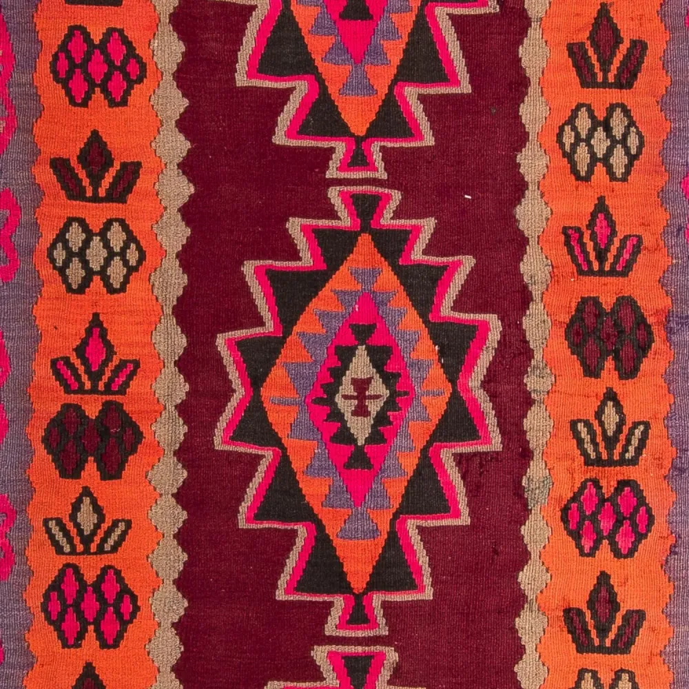 Løper Kelimteppe - Gammelt - 390 x 141 cm - flerfarget