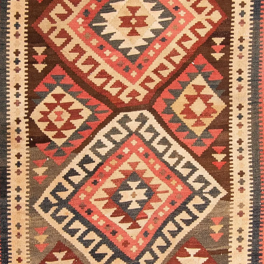 Løper Kelimteppe - Gammelt - 402 x 135 cm - flerfarget