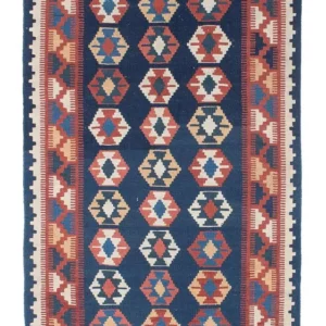 Løper Kelimteppe - Orientalsk - 186 x 104 cm - blå