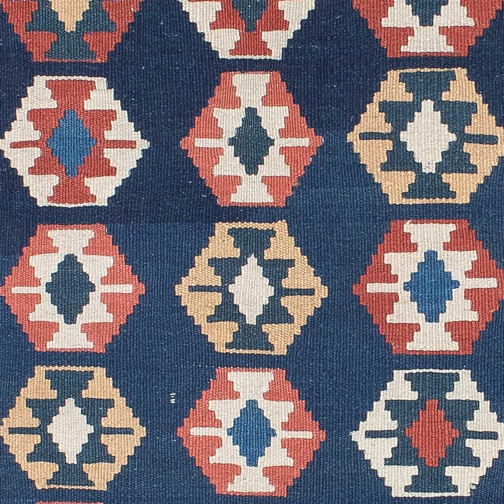 Løper Kelimteppe - Orientalsk - 186 x 104 cm - blå