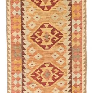 Løper Kelimteppe - Orientalsk - 189 x 75 cm - lysebrun