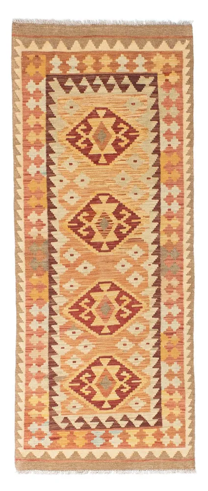Løper Kelimteppe - Orientalsk - 189 x 75 cm - lysebrun