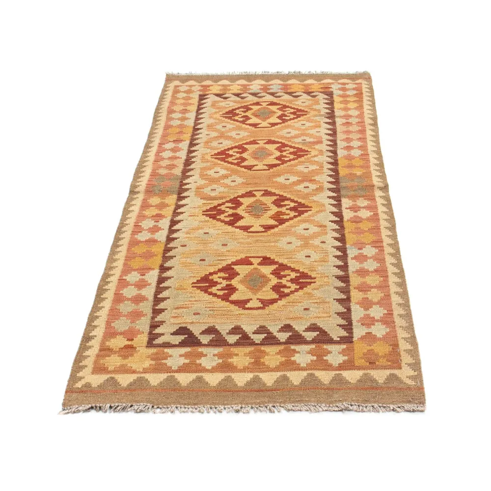 Løper Kelimteppe - Orientalsk - 189 x 75 cm - lysebrun