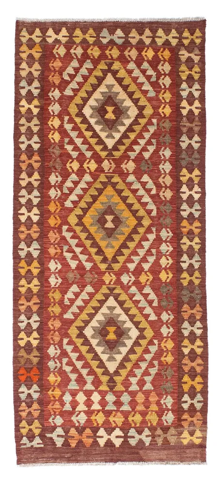 Løper Kelimteppe - Orientalsk - 189 x 78 cm - mørk rød
