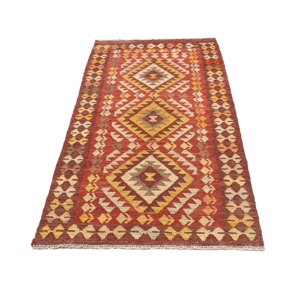 Løper Kelimteppe - Orientalsk - 189 x 78 cm - mørk rød