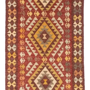 Løper Kelimteppe - Orientalsk - 189 x 78 cm - mørk rød