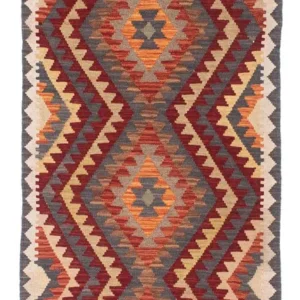 Løper Kelimteppe - Orientalsk - 191 x 80 cm - grå