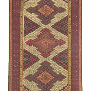 Løper Kelimteppe - Orientalsk - 191 x 88 cm - brun