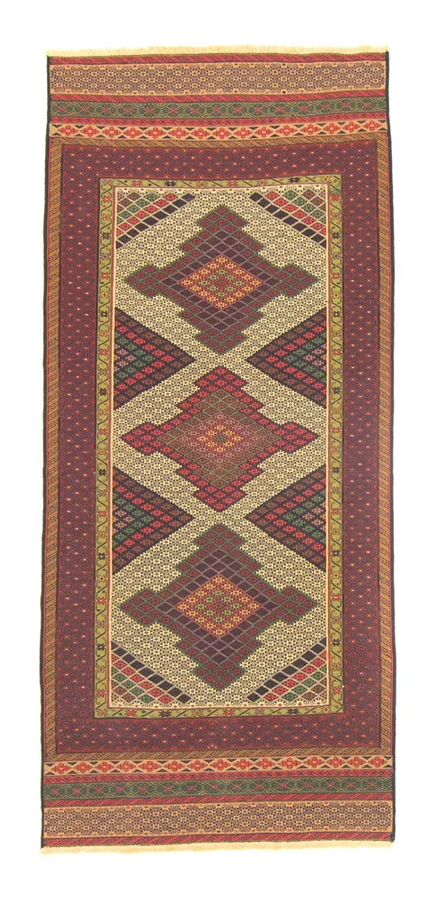 Løper Kelimteppe - Orientalsk - 191 x 88 cm - brun