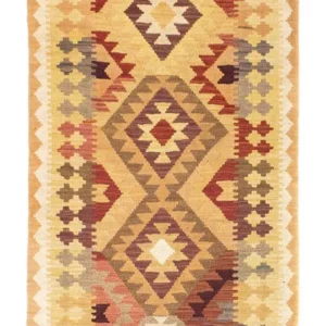 Løper Kelimteppe - Orientalsk - 191 x 77 cm - lysebrun