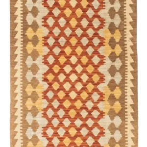 Løper Kelimteppe - Orientalsk - 191 x 74 cm - lysebrun