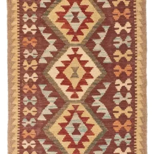 Løper Kelimteppe - Orientalsk - 192 x 76 cm - brun