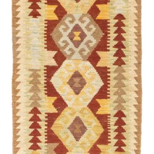 Løper Kelimteppe - Orientalsk - 192 x 72 cm - lysebrun