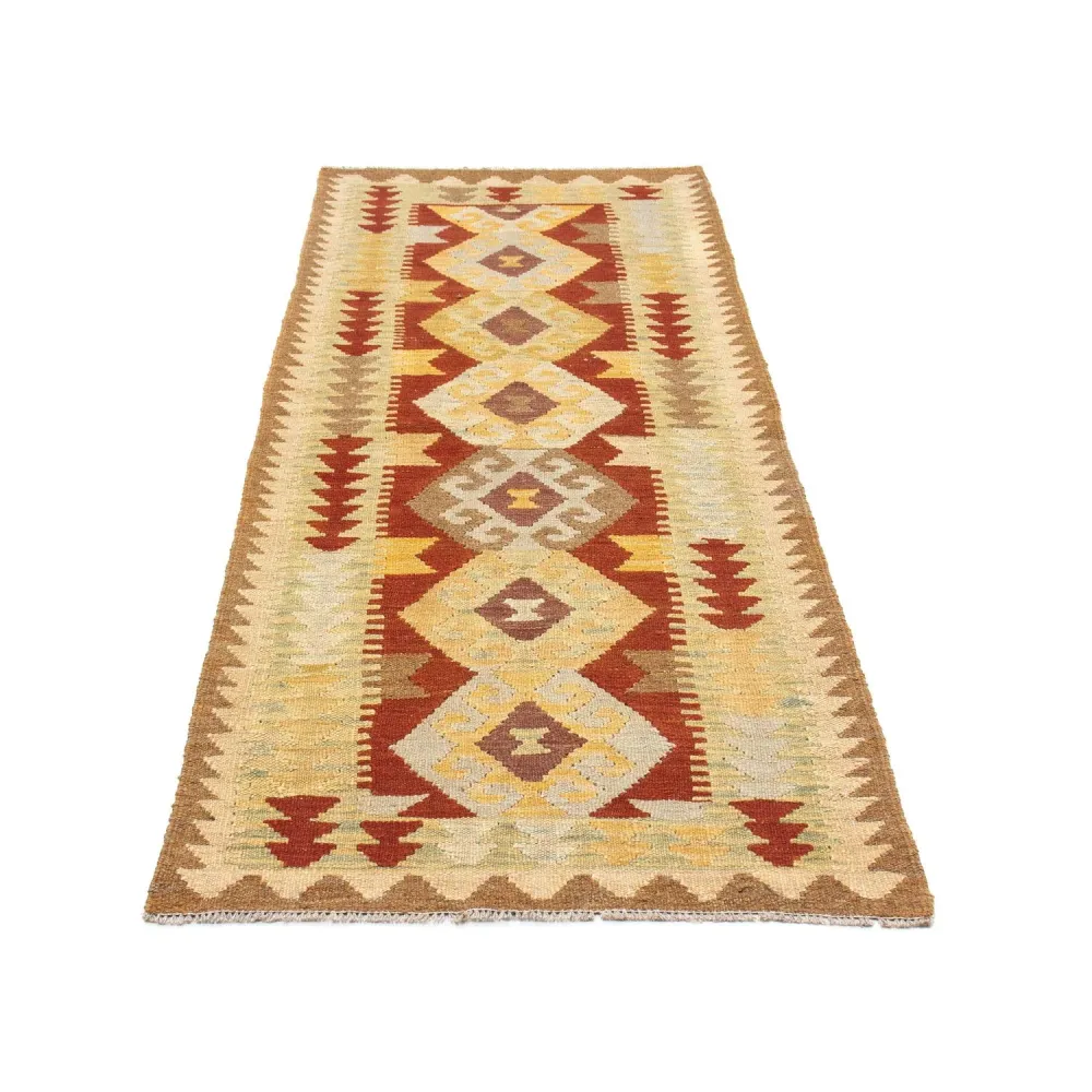 Løper Kelimteppe - Orientalsk - 192 x 72 cm - lysebrun