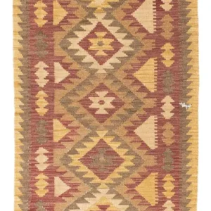 Løper Kelimteppe - Orientalsk - 192 x 77 cm - lysebrun