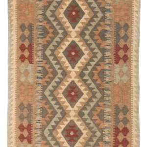 Løper Kelimteppe - Orientalsk - 192 x 83 cm - lysebrun