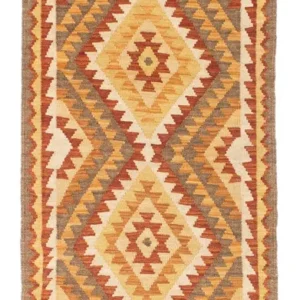 Løper Kelimteppe - Orientalsk - 192 x 69 cm - lysebrun